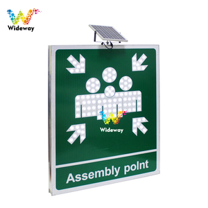Emergency Evacuation Title <strong>Sign</strong> Solar LED Reflective <strong>Assembly</strong> Point <strong>Sign</strong> - Product Image 1