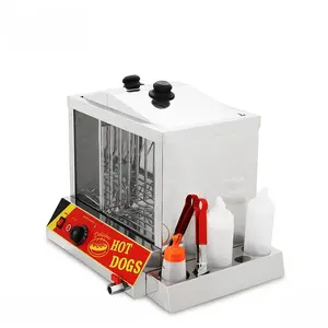 Voltage 220V/110V hot dog warmer display machine Adjustable steam volume 14KG hot dog machine with bun warmer
