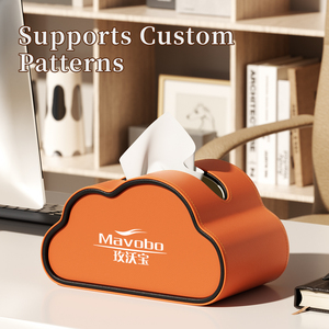 Caja de Pañuelos de Cuero PU con Forma de Nube <span class=keywords><strong>2026</strong></span>, Porta Servilletas de Escritorio de Alta Gama para Sala de Estar, Logotipo Personalizado Disponible - Product Image 6