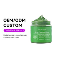 Masques faciaux OEM ODM, gel éclaircissant, hydratant, raffermissant, soin de la peau du visage, masque de nuit, acide salicylique, boue, purée de thé vert