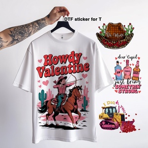 Bán Buôn Thiết Kế Tùy Chỉnh DTF Chuyển In Tình Yêu Phim Hoạt Hình Sắt Trên Coco Tình Yêu Trái Tim Valentine Ngày DTF Truyền Nhiệt Cho T-Shirt - Product Image 5