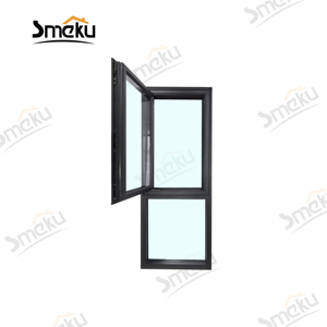 Fenêtre à battant moderne en alliage d'aluminium Smeku de qualité supérieure, étanche, avec moustiquaire de sécurité et verre trempé pour salle de bain - Product Image 1