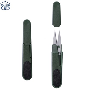 Plastic Creative Household Small Yarn <strong>Scissors</strong> U-shaped Spring <strong>Scissors</strong> with Cover - Product Image 3