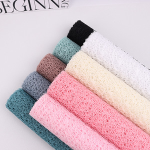 New Arrival Jacquard <b>Net</b> <b>Mesh</b> Hollow Design Flower Wrapping Material Floral Bouquet Packing Supplies Flower Shop Wholesale - Product Image 3