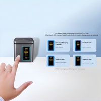 Chargeur sans fil magnétique pliable OEM 105W 15W 5W avec lumière LED, chargeur combiné 6-en-1, tour de charge 3 ports USB Type-C magnétiques pour téléphone