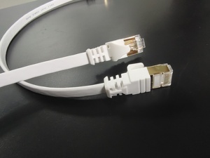 Câble Ethernet plat Cat 7 blanc, haute vitesse 10 Go, blindé (STP), câble réseau LAN avec connecteurs <span class=keywords><strong>RJ45</strong></span> - Product Image 3