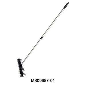 16-Tooth Dual-Function Lightweight Aluminum Telescopic Garden <b>Rake</b> Black 150cm Handle PA+FG Tines Taiwan - Product Image 5