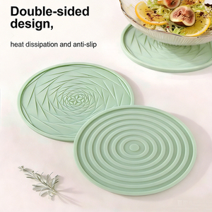 Tapis isolant thermique en silicone de qualité alimentaire en gros, en stock et très demandé. Motifs décoratifs sur la surface du dessous de verre de bureau - Product Image 2