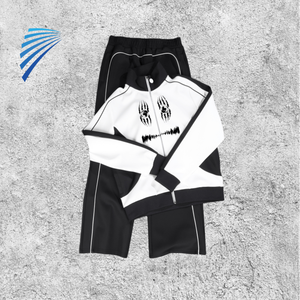 ชุดวอร์มซักเหงื่อแบบลำลองกางเกงวอร์มขาตรงชุดโอเวอร์ไซส์ออกแบบได้ตามต้องการ - Product Image 1