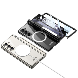 Tinh thể rõ ràng PC siêu mỏng PU chống sốc cho Z gấp 5 Trường hợp với chủ thẻ và thiết kế sang trọng - Product Image 3