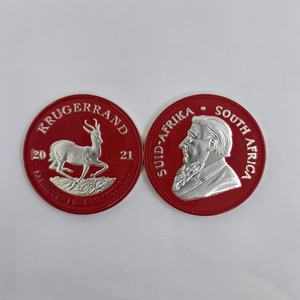 Nuevos Moldes para Monedas de <span class=keywords><strong>Plata</strong></span> 2026, Diseño Personalizado, Moneda de Recuerdo de Metal Rojo del Kruger de Sudáfrica 2021 para Colección de Año Nuevo, Regalo - Product Image 4