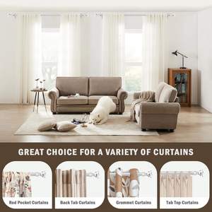 Offre Spéciale : Tringles à Rideaux Modernes en Métal Longues, Prêtes à l'Expédition, Personnalisables, Prix de Gros Direct Usine - Product Image 6