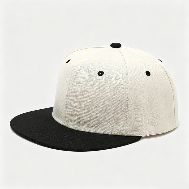 Beige with black brim