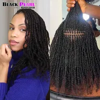 Migliori Extension per Capelli Sintetici in Fibra ad Alta Temperatura, 50g/pz, Microlocks Afro Kinky Bulk per Treccine e Dreadlock, Stile Macchina