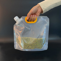 Bolsa de Plástico Impresa Personalizada con Boquilla y Asa para Alimentos, Bolsa de Embalaje Líquido de Gran Capacidad, Flexible, para Granos, Frijoles y Arroz