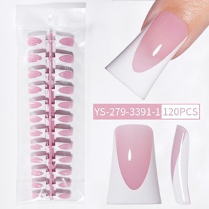 เล็บปลอมสไตล์ฝรั่งเศสขายดี สำหรับตกแต่งเล็บด้วยตัวเอง สีธรรมชาติ - Product Image 5