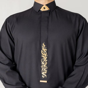 Jubbah Thobe Islámico para Hombre, Moderno, Casual, de Secado Rápido, Nuevo Diseño 2025, Transpirable, Ligero, de Poliéster - Product Image 2