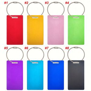 Etiqueta de Equipaje de Aleación de Aluminio con Grabado Láser Personalizado, con Anillo de Alambre, para Promoción Internacional - Product Image 2