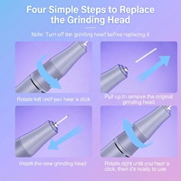 Perceuse à ongles sans fil 2086 50000 tr/min, lime à ongles électrique rechargeable pour vernis gel, ongles acryliques, manucure professionnelle