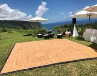 Carreaux de piste de danse en plastique d'extérieur pour plancher portable de pelouse de mariage pour événement de fête/exposition/mariage
