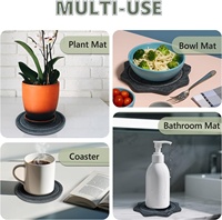 Sous-verres en feutre PET absorbant l'eau, épais, pour plantes, plateau anti-goutte pour pot de fleurs, tapis de protection pour plantes d'intérieur, pour table, surface de sol