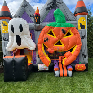 Outdoor bounce <b>house</b> combo halloween commercial <b>inflatable</b> bouncy castle with slide for kids - Product Image 4