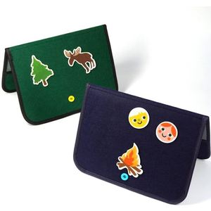 Double-Tier Foldable Felt Flannel Letter Board Educational Toy for Kids Home & Classroom Use Bag Compatible Wall Storage Product - Product Image 4