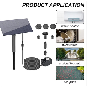Kit de pompe à eau solaire 5W 5V avec panneau solaire, système d'arrosage à économie d'énergie, décoration de jardin XA1017 - Product Image 1