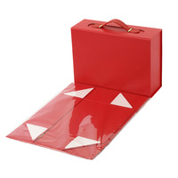 Boîtes cadeaux pliables en carton magnétique avec logo personnalisé et poignée en cuir PU pour bougies et cadres photo, emballage de luxe