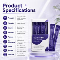 Bain de bouche pour dents sensibles Correcteur de couleur violet Doux et sans danger pour l'émail Sans alcool Sans brûlure Soin quotidien