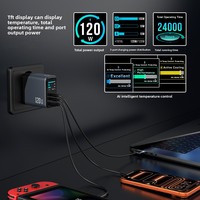 Chargeur portable 120W Gan USB-C à charge rapide PD3.0 et adaptateur de charge rapide 120W Gan PD USB-C OEM pour téléphone