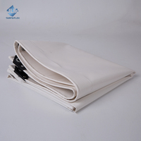 Bâche en vinyle 20x20 pieds pour couverture de remorque, fabricant professionnel, bâche PVC multi-usage personnalisée, toile tissée extérieure