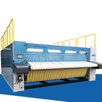 Fer à repasser industriel pour draps d'hôtel Machine à repasser entièrement automatique Boîtier en acier inoxydable Machine à repasser gonflable en vente