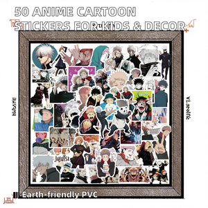 50 ชิ้นอะนิเมะการ์ตูนตกแต่งกราฟฟิตี้สติกเกอร์เด็กสมุดโน๊ตบุ๊คแล็ปท็อปเป็นมิตรกับสิ่งแวดล้อมพีวีซีตกแต่งบ้าน - Product Image 2
