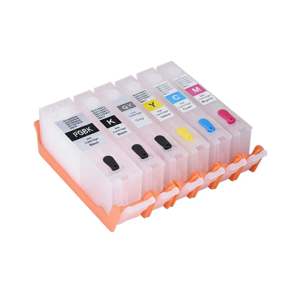 Refillable Ink Cartridges 250XL 251XL Replacement for Canon PGI-250 CLI-251 for PIXMA MG5420 IP7220 MX722 MX922 MG5520 MG6420