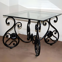 Ensemble de bancs de patio en fer, design contemporain antique, meubles d'extérieur pour balcon et jardin