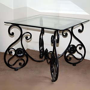 Ensemble de bancs de patio en fer, design contemporain, style antique, TTD, meubles en métal d'extérieur pour balcon et jardin - Product Image 2