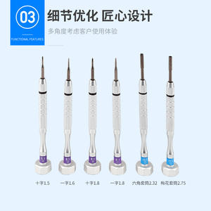 Kit d'outils de réparation de lunettes tout-en-un avec pinces, tournevis, pinces à épiler et crochet dans un sac à fermeture éclair portable - Product Image 2