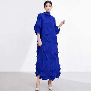 Women's French Retro Solid 100% Polyester Midi Woven <b>Plus</b> <b>Size</b> <b>Dress</b> Vintage Romantic Hem Flounce Summer Autumn Spring Party - Product Image 6