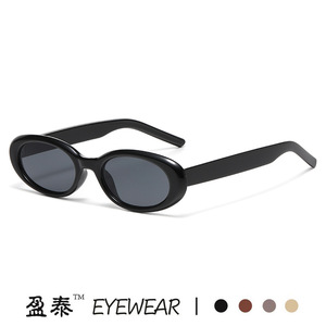 Lunettes de soleil ovales Yingtai, monture en PC écaille de tortue, protection UV400, unisexe, lunettes de soleil tendance - Product Image 2