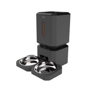 Distributeur de nourriture pour animaux de compagnie avec puce électronique, interaction vidéo en temps réel, double bol en acier inoxydable pour chat de tous âges - contrôle par application intelligente pris en charge - Product Image 4