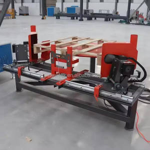 NEWEEK Sem-auto Double Table d'angle Type Angle droit Palette de <span class=keywords><strong>bois</strong></span> <span class=keywords><strong>Coin</strong></span> Rounder Chanfrein Coupe Machine - Product Image 5