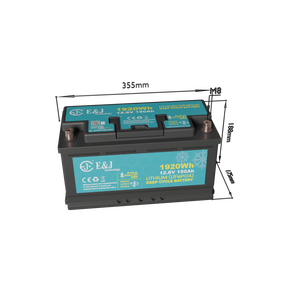 Batería LiFePO4 EJ Compact H8 de 12V 150Ah con BMS Inteligente, Bluetooth, Autocalentamiento, 4000 Ciclos, -20C a 60C - Product Image 6