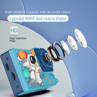 Cámara Infantil Sourcingark H8 48MP Full HD de Doble Lente con Pantalla de 2.4" y Ranura MicroSD, Juguete de Dibujos Animados DIY
