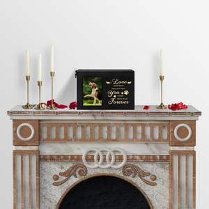 Köpek ve kedi külleri için urnlar, fotoğraf çerçeveli ahşap evcil hayvan hatıra eşyaları, evcil hayvanları anma ve hatıra hediyeleri - Product Image 6