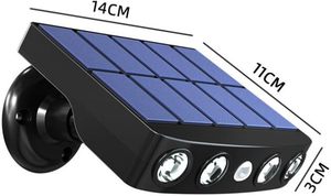 Mạnh mẽ 4 LED năng lượng mặt trời an ninh Đèn ngoài trời trang trí nội thất cảm biến chuyển động 3 chế độ đường phố không thấm nước Đèn tường đêm làm việc ánh sáng cho vườn - Product Image 4