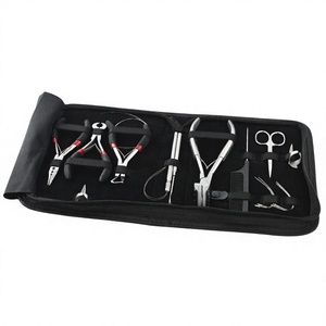 Hair Extension Tools Kit Featuring Keratin Bond Remover, Loop <b>Needle</b> Threader, 3 Hole Nano <b>Bead</b> Plier and Tape In Extension - Product Image 1