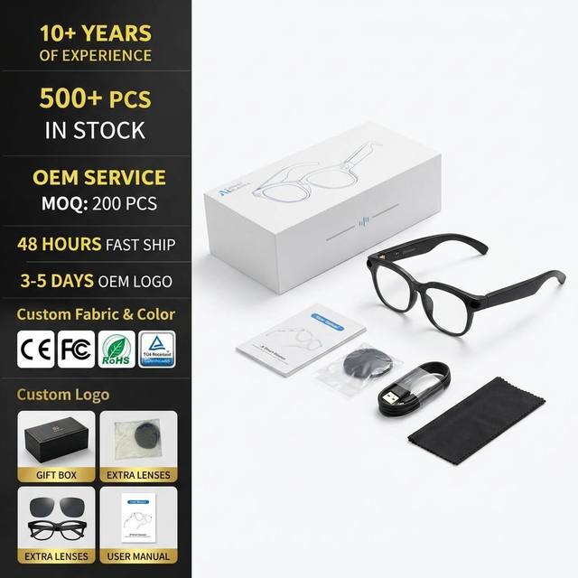 Ai Smart 720P Eye Glass Smart Glasses with High Quality 200W Camera Innovative Smart Product Video Recording Translation Glasses