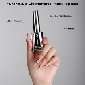 GleamTap <span class=keywords><strong>Top</strong></span> <span class=keywords><strong>Coat</strong></span> Mat Anti-Reflet Formule Sans HEMA & TPO 15ml – Finition Mate Résistante à la Poudre pour Nail Art Effet Chrome Éclatant - Product Image 5