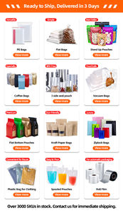 Sachet d'emballage plastique transparent en PET/CPP avec fermeture éclair pour céréales, chewing-gum, sushi, lait, gelée - Product Image 6